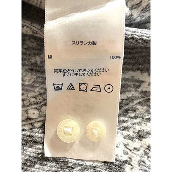 Chaps No Iron Paisley Flip Cuff Shirt LS Button 100% Cotton Ladies Size M - Picture 8 of 11